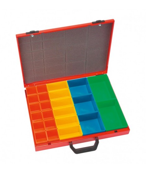 Sortimentkasten universal, Stahlblech, 2-fach Verschlußsicherung