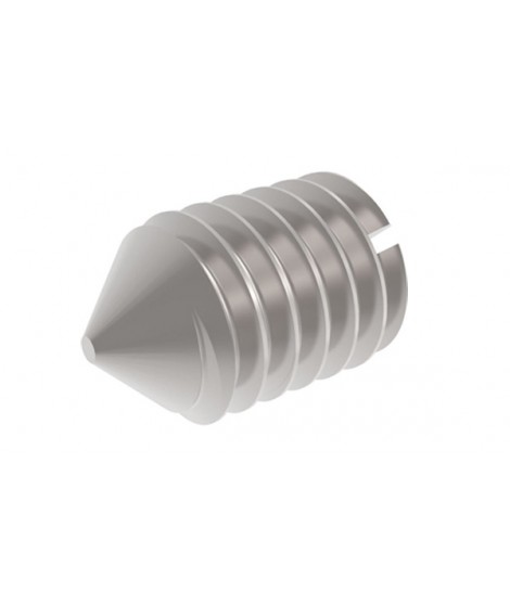 Gewindestifte mit Schlitz und Spitze DIN 553 / ISO 7434 A4