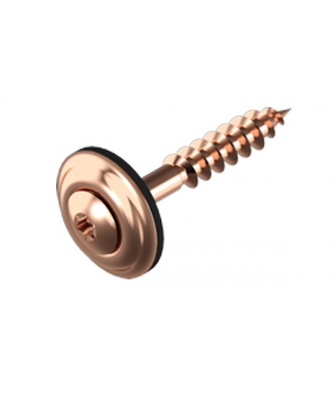 Spenglerschraube 15 mm Scheibe A2-verkupfert TX (2-teilig)